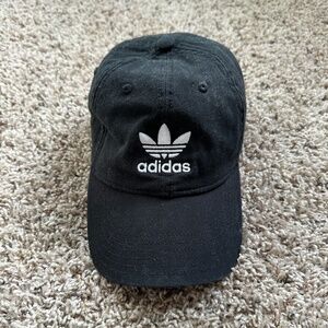 Adidas Women’s Hat Black with White Logo – Good Used Condition